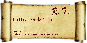 Raits Tomázia névjegykártya